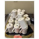 Ceramic Coffee Mugs & Serving Tray