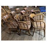 Wood Captain's Dining Chairs (8)