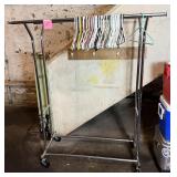 Adjustable Rolling Garment Rack w/ Hangers
