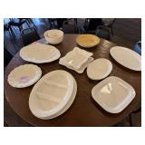 Assorted White Ceramic Serving Platters