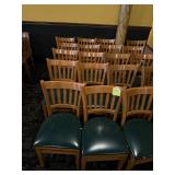 10 Wood Restaurant Chairs - Slat Back