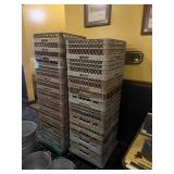 Stacked Commercial Plastic Dish / Glass Racks