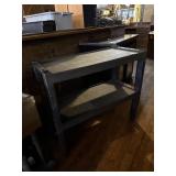 2-Shelf Black Commercial Utility Plastic Shelf