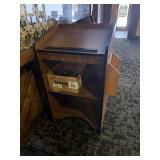 Wood Host Stand / Service Station w/ Shelves