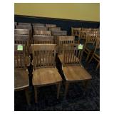 10 Wood Restaurant Chairs - Slat Back