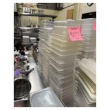44 1/6-Size Plastic Food Pans w/ Lids ï¿½ 4'