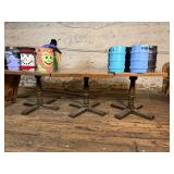 Wood Pedestal Restaurant Tables (3)