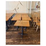 7 Wood Square Dining Tables  Bases ï¿½ 24' x 20'