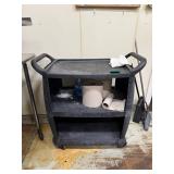 Carlisle Commercial Black Plastic Utility Cart