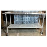 72' Stainless Steel Commercial Prep Table with Und