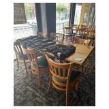 Rectangular Wood Dining Table w/ 6 Chairs