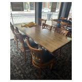 Rectangular Wood Dining Table w/ 6 Chairs