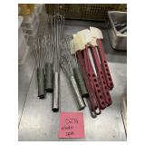 Commercial Whisks & Rubber Spatulas Lot