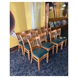 12 Wood Restaurant Chairs - Padded Seats