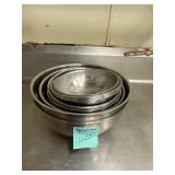 Nested Stainless Steel Mixing Bowls -  Commercial