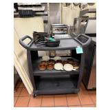 Carlisle Commercial Black Plastic Utility Cart