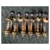 Brass Tone Electric Hurricane Sconces