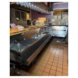 L-Shaped Stainless Bar Sink Station