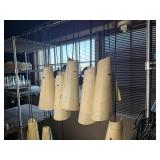 MCM Fiberglass Cone Pendant Light Lot