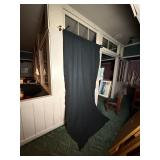 Black Fleece Drapes & Wood Dowels