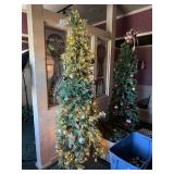 Decorated Artificial Christmas Tree with Lights