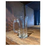 Clear Glass Beer Mugs With Handles (qty 12)