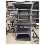 5-Tier Black Plastic Shelving Unit