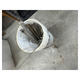 Bucket of Steel Survey Stakes and Channel Iron