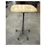 Rolling Adjustable Stand with Wood Top