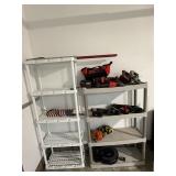 Pair of Plastic Storage Shelves - 5-Tier & 4-Tier