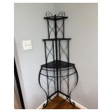 Wrought Iron Style Corner Etagere Plant Stand