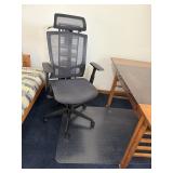 Belnick High-Back Mesh Executive Desk Chair & Mat