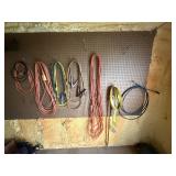 Extension Cords, Tow Strap & Drain Snake Lot