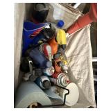 Garage Supplies Lot - Funnels, Sprays & Basket