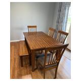 Ashley Berringer Dining Table, 4 Chairs and Bench