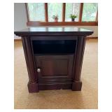 Dark Wood Accent Cabinet Stand