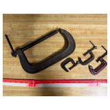 C-Clamp Lot of 4 Cin Tool Co & B&S Bridgeport