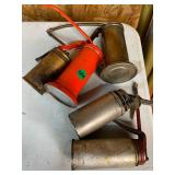 Thumb Pump Oil Can Lot Vintage Metal Oil Dispenser