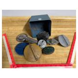 Metal Gas Fuel Tank & Radiator Caps w/ Bin