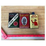 Red Devil Lighter Fluid & Tobacco Tins Lot of 3