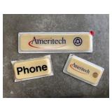 Ameritech Bell & Phone Raised Payphone Plates (3)
