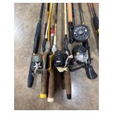 Fishing Rods & Reels Lot Zebco Shakespeare & More