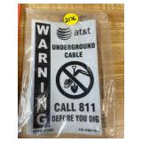 AT&T Underground Cable Reflective Decals Pack