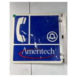 Ameritech Telephone Metal Flange Sign