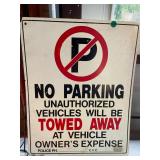 Cole No Parking Unauthorized Vehicles Towed Sign