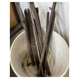 Steel Pry Bars, Pinch Bars & Chisels in Bucket
