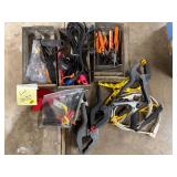 Spring Clamps, Hand Drill, Cords & Metal Bins