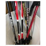 LEKI & Assorted Trekking Hiking Poles in Bucket