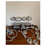 Chrome Bathroom Hardware & Counter Organizer Lot