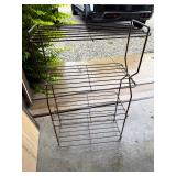 3-Tier Brown Metal Wire Plant Stand Shelf 34x19